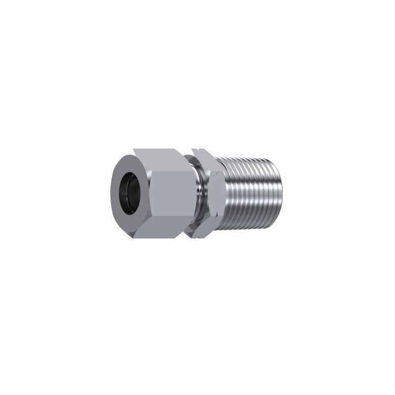 RACOR RECTO CONICO NPT 6L-3/8 INOX