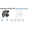 PERFIL BASICO 20X20 2S 90º