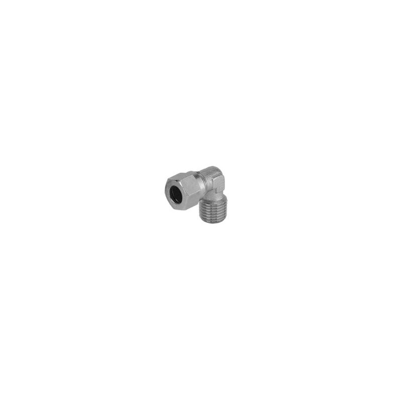 UNIVERSAL CODO MACHO CONICO @12-3/8 INOX
