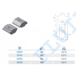 TUERCA RECTANGULAR EN T M5