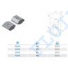 Tuerca rectangular en T M6, canal 8 mm