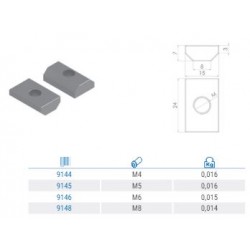 TUERCA RECTANGULAR LISA M5...