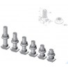 TORNILLO C/MARTILLO+TUERCA M8X70 INOX