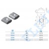 Tuerca rectangular en T M8, canal 10 mm