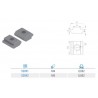 Tuerca rectangular en T M5, perfil 20x20