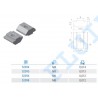 Tuerca rectangular en T M6, canal 8 mm