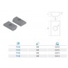 TUERCA RECTANGULAR LISA M6 CANAL 8