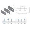 PLETINA DE UNION  P - 30 X 30