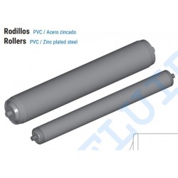 RODILLO PVC @30 CON EJE @8