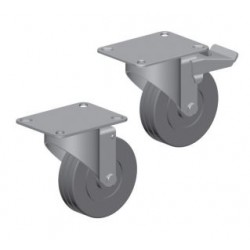 RUEDA PLACA @100 GOMA S/FRENO