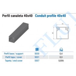 PERFIL BASE CANALETA 40X40