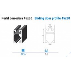 PERFIL CORREDERA 45X30