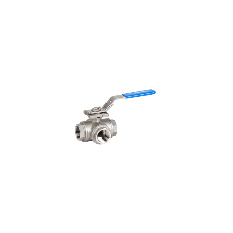 V. ESF. INOX 3 VIAS "T" 1"