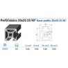 PERFIL BASICO 20X20 2S 90º