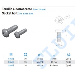 TORNILLO AUTORROSCANTE M8X25