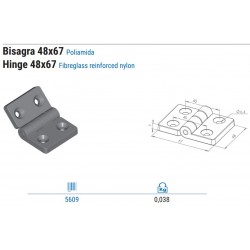 BISAGRA POLIAMIDA 48X67