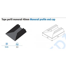 TOPE PERFIL MONORAIL 40MM