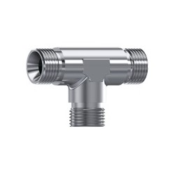 TE INOX.M-M-M 1/4 BSP CONO 60º