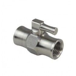 VALVULA DE BOLA HEMBRA-HEMBRA 1/8" INOX