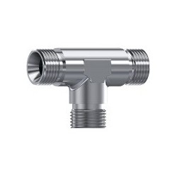 TE INOX.M-M-M 1/4" BSP CONO 60º