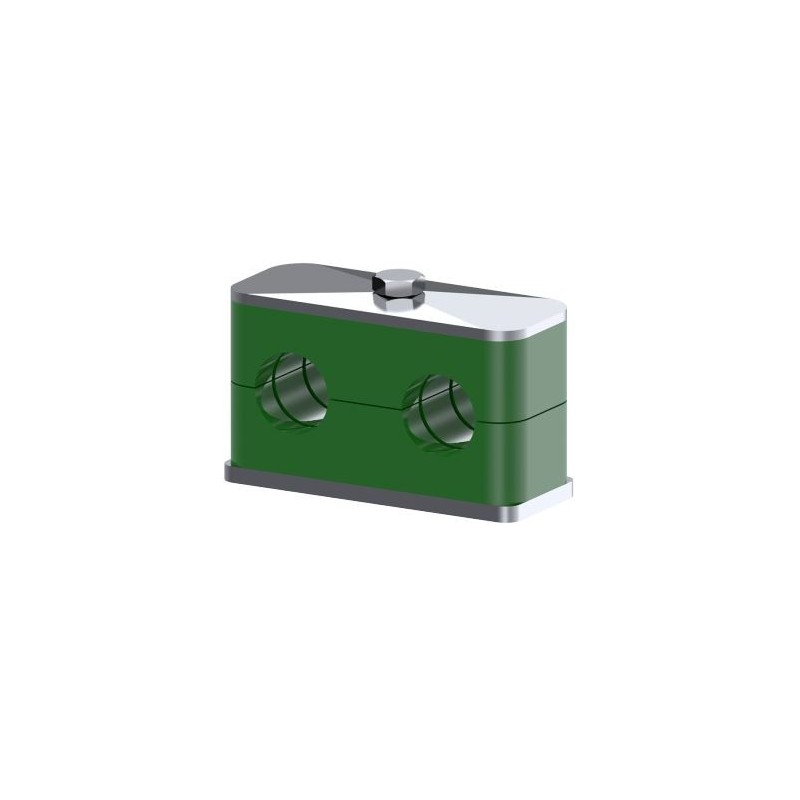 ABRAZADERA INOX DOBLE COMPLETA @12