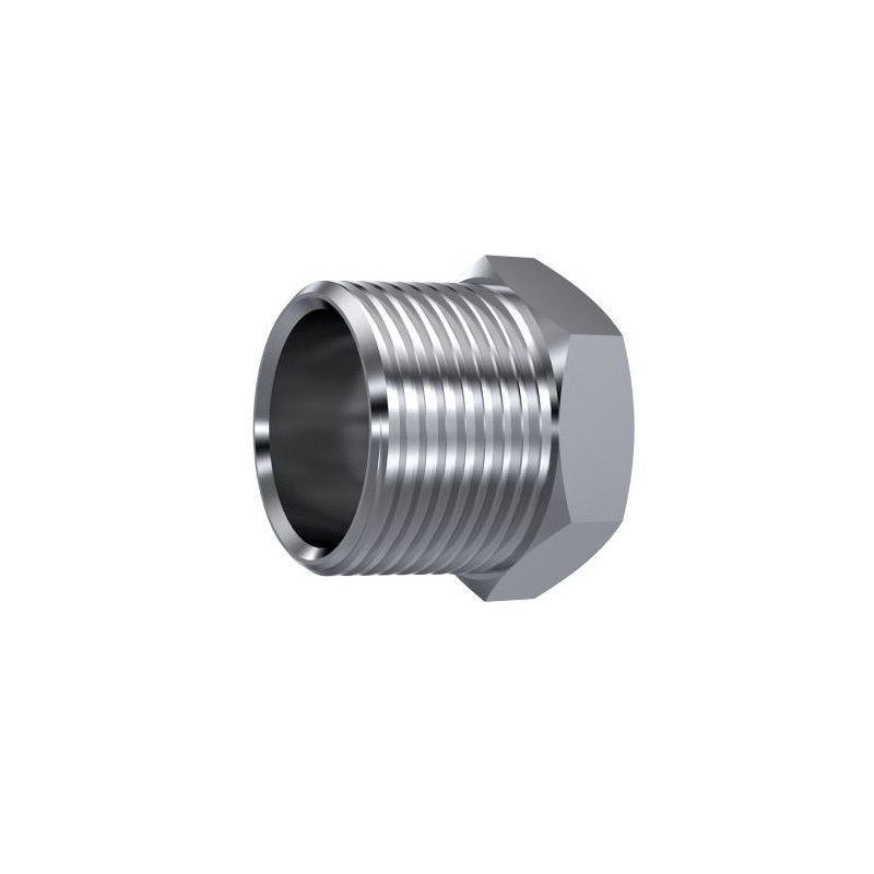 ADAPTADOR TAPON MACHO 1/8" INOX