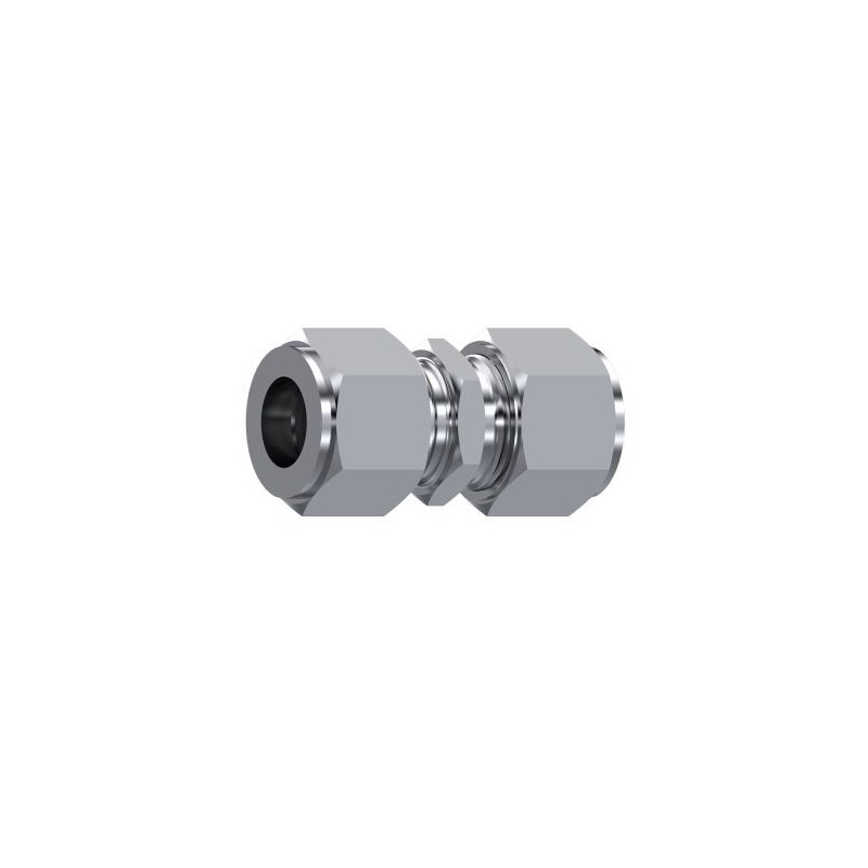 RACOR RECTO TUBO-TUBO LOK 3/8" INOX