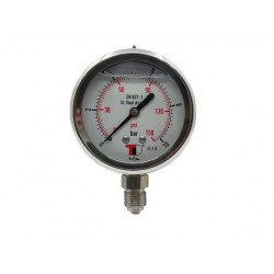 MANÓMETRO INOX DN63 1/4 BSP 0-40 BAR