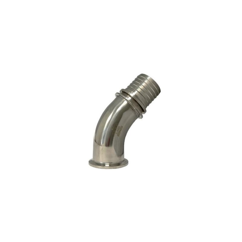 TRI-CLAMP CODO 45º DN19@34 INOX