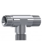 TE MACHO BSP 60º-MACHO BSP 60º- MACHO NPT LATERAL INOXIDABLE FLUIDAL