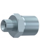 REDUCTOR HIDRAULICO MACHO BSP 60º-MACHO BSPT