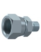 REDUCTOR HIDRAULICO MACHO-HEMBRA GIRATORIA BSP 60º
