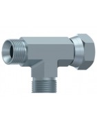 TE MACHO-MACHO-HEMBRA GIRATORIA BSP 60º ACERO.ADAPTADORES FLUIDAL