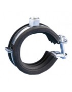 SOPORTE CON COLLAR Y ROSCA M8 para tubo instalacion neumatica aircom
