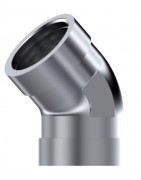 CODO 45º HEMBRA FIJA-HEMBRA FIJA NPT INOXIDABLE FLUIDAL