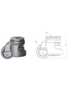 RUEDAS NIVELADORAS CON ARO DE POLIAMIDA PARA PERFIL DE ALUMINIO